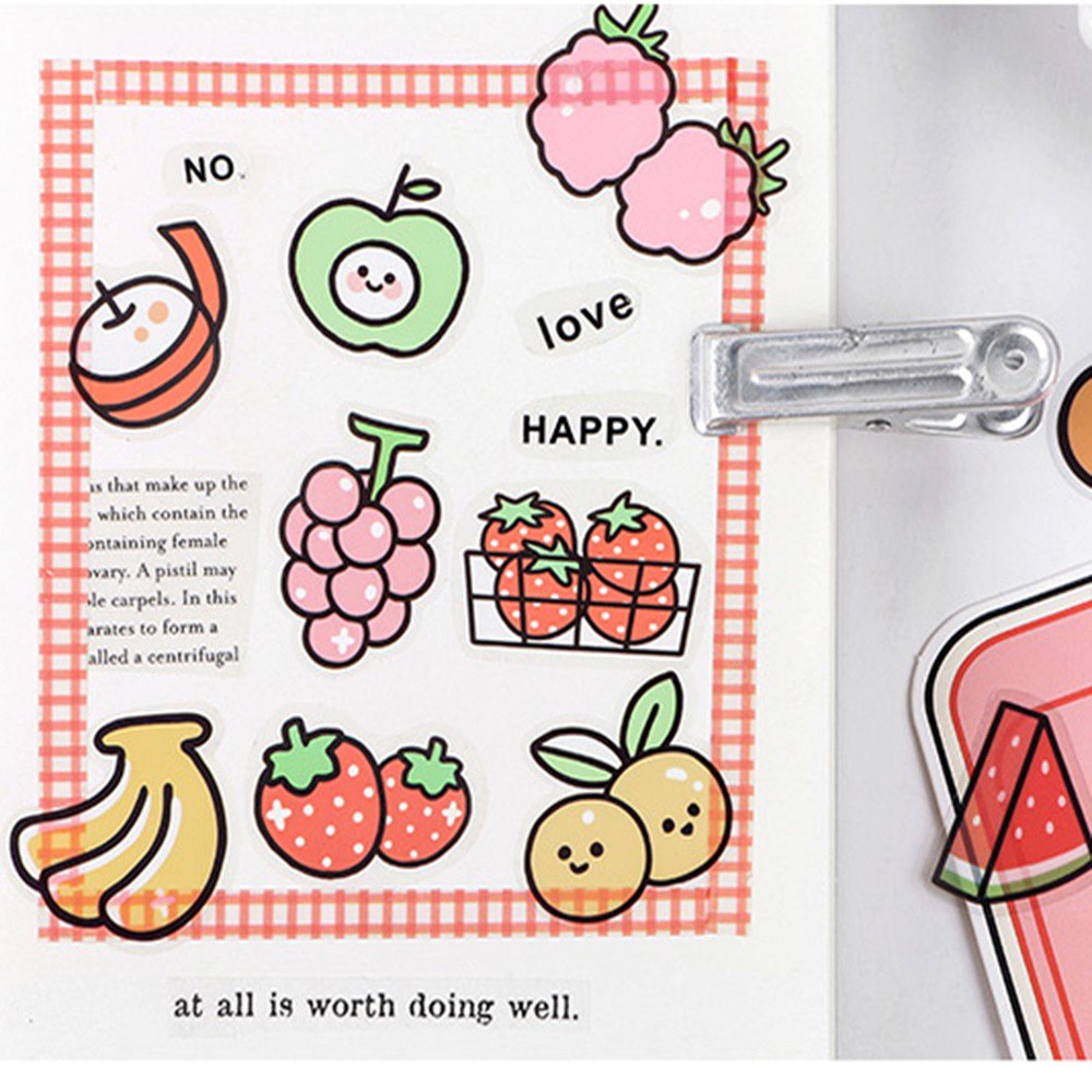 Bộ 40 Miếng Dán Trang Trí Sổ Tay / Nhật Ký Diy Hình Thức Ăn Dễ Thương