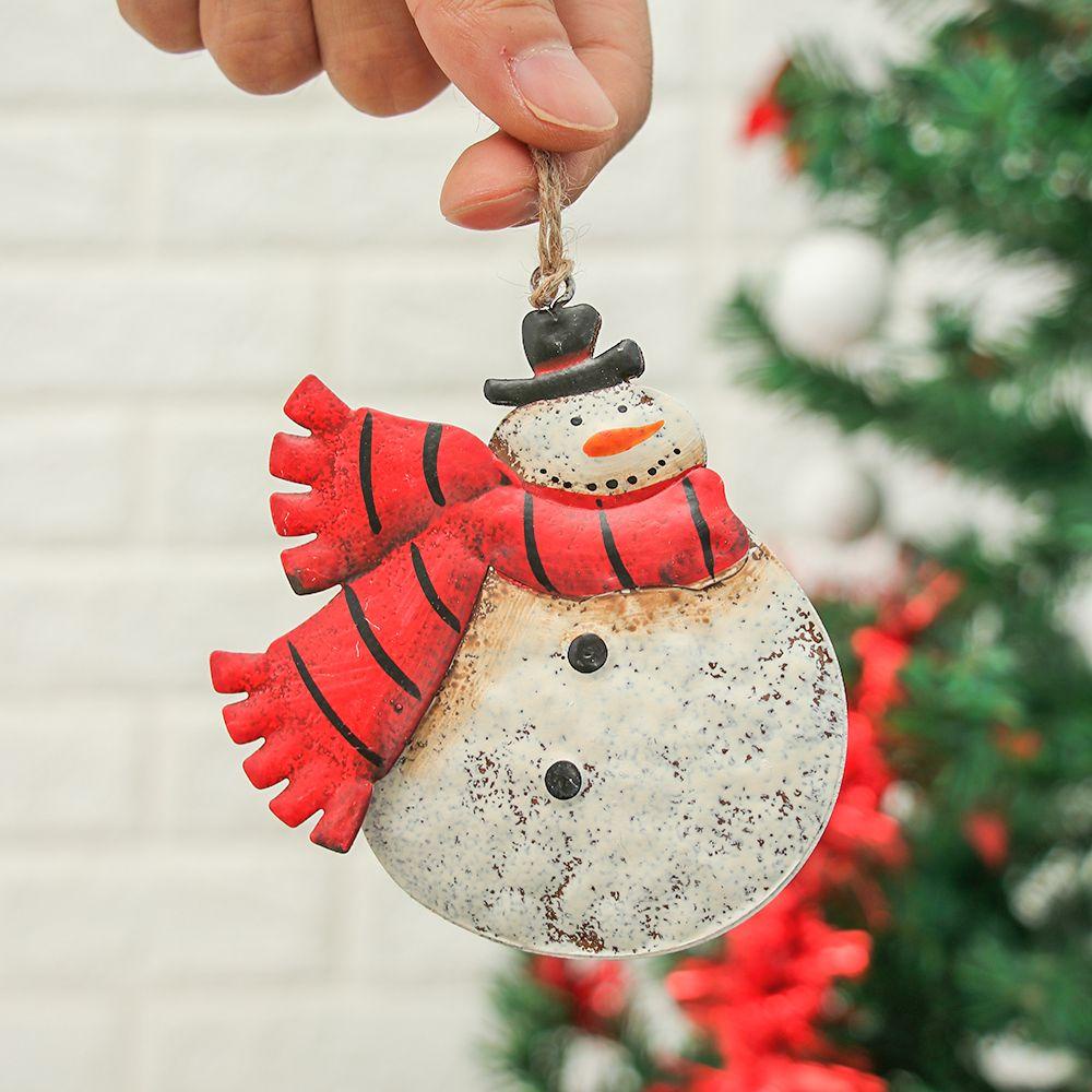 Phụ Kiện Treo Trang Trí Giáng Sinh Bằng Sắt Sơn Kim Loại Hình Ông Già Noel Tuần Lộc