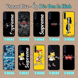 Ốp lưng Vsmart Live dẻo đen hình Supreme