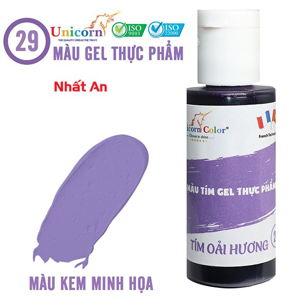 Màu gel thực phẩm tím oải hương 28gr Unicorn