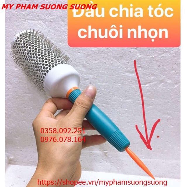 Lược Sấy Tóc Xoăn Sóng Lớn size 53 - Lược Tráng Sứ Ceramic Nano