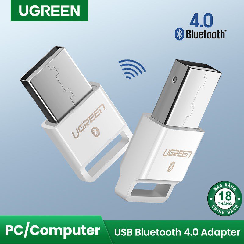 USB Bluetooth 4.0 UGREEN 30443 Chính Hãng US192 màu trắng