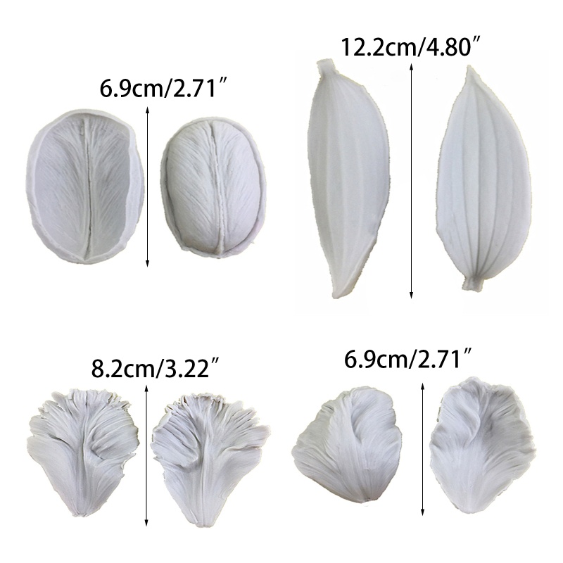 Khuôn Silicone Tạo Hình Hoa Tulip Trang Trí Bánh