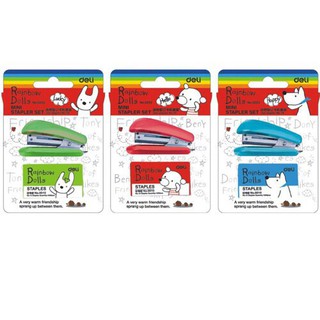 Sỉ 10 chiếc dập ghim,bấm ghim 10 deli mini + 1 hộp đạn ghim