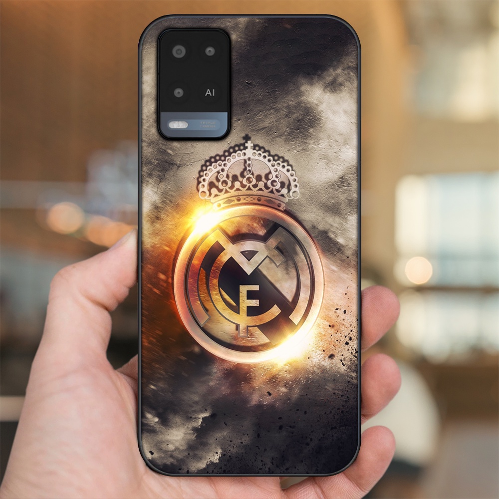 Ốp lưng Oppo A54 4G, A54 5G viền đen in hình Real Madrid