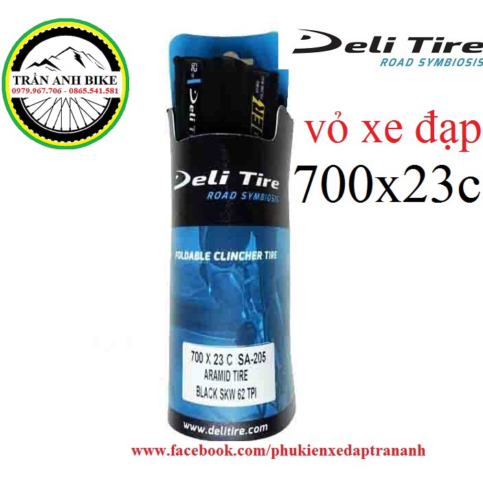 Vỏ lốp gấp xe đạp Deli Tire dành cho vành 700 - xe đạp thể thao