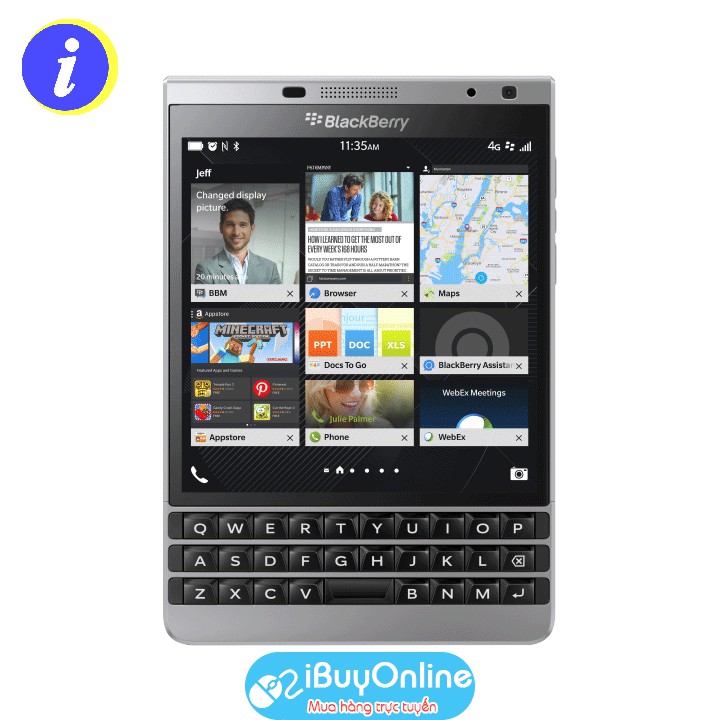 Điện Thoại BlackBerry Passport Silver Edition mới Fullbox