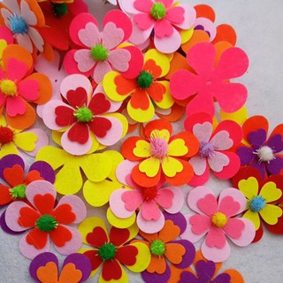 Hoa vải nỉ 2 lớp 7cm (10bông)