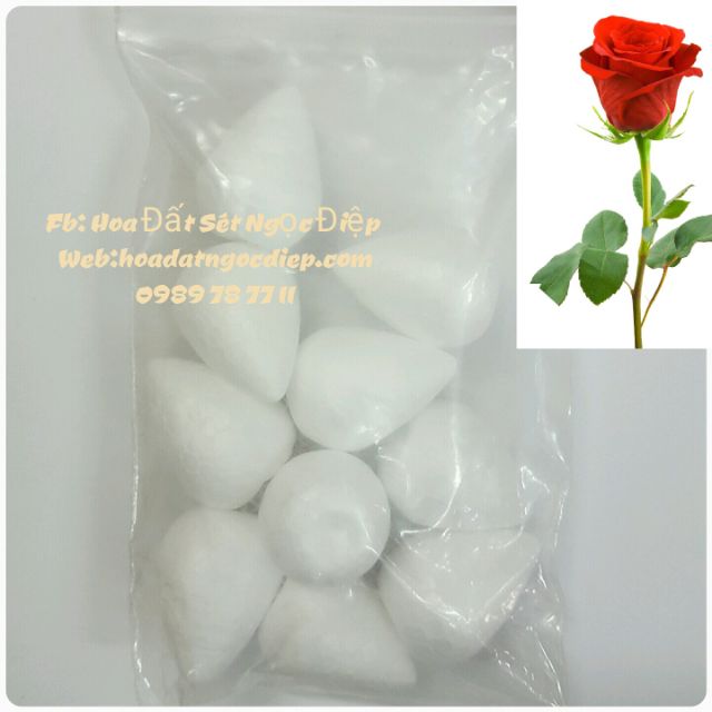 XỐP LÀM NỤ HOA HỒNG LỚN