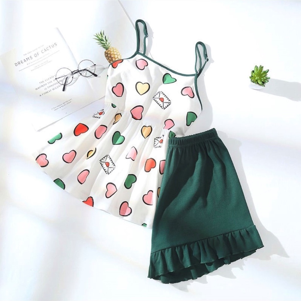 Đồ bộ nữ 2 dây mặc nhà thời trang mới nhất - Chất liệu Cotton cao cấp - ( Bộ 2 dây - mã BC-07 )
