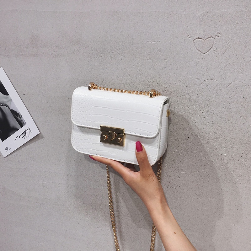 Túi Xách Nữ Đeo Chéo Da Rắn Dây Xích Kim Loại Cao Cấp ChiChi Store