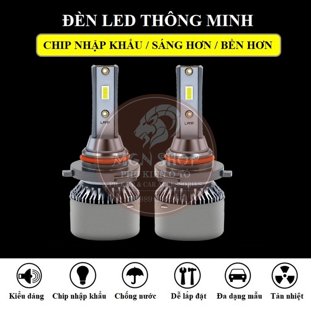 [Đèn LED DAO] [45W] [6000K] [H1/H3 H4 H7 H8/H11/H16 HB3/HB4 HIR2/9012] dành cho ô tô xe máy