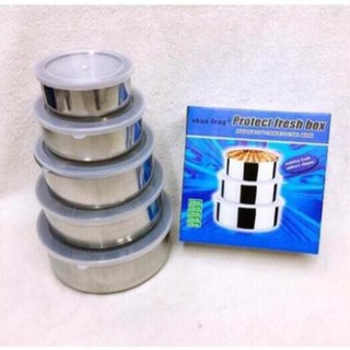 BỘ 10 CHIẾC THỐ INOX CÓ NẮP CAO CẤP