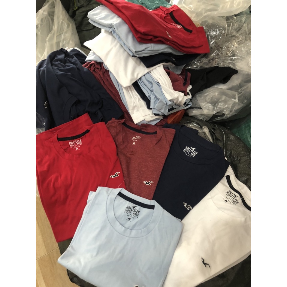 Áo thun Hollister màu trơn thêu logo Icon Crew T-Shirt  - Chypshop vnxk