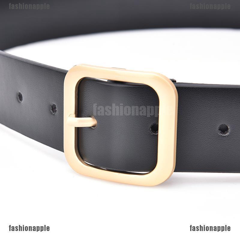 ❀❀ Thắt Lưng Da Khóa Vuông Kim Loại Thời Trang Cho Nữ