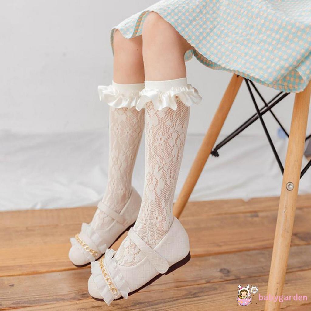 Vớ Ren Thoáng Khí Cao Màu Sắc Dành Cho Bé Gái 0-10 Tuổi