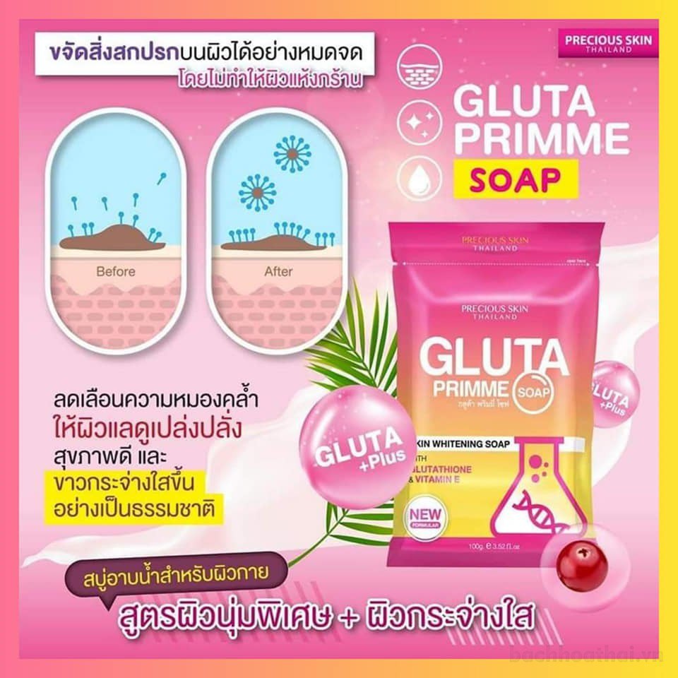 Xà bông tắm trắŉg da Precious Skin Gluta Primme Soap Thailand