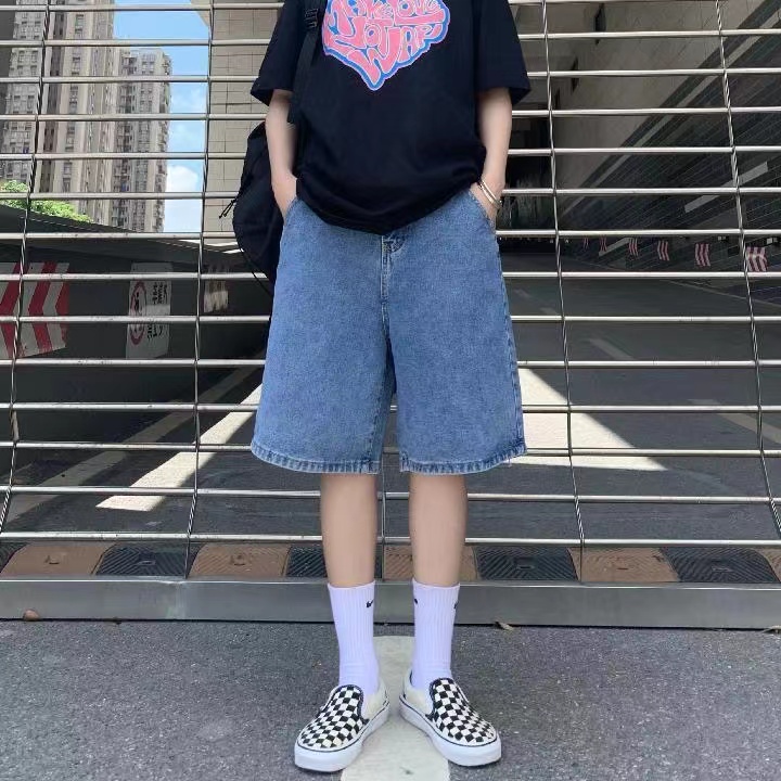 Quần Short Denim Ống Rộng Lưng Cao Thời Trang Mùa Hè Hàn Quốc Dành Cho Nữ