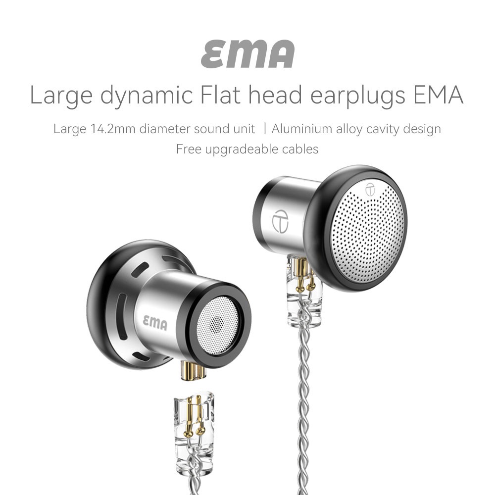 Tai Nghe Nhét Tai TRN EMA 14.2mm Đầu Phẳng Bằng Kim Loại Chất Lượng Cao