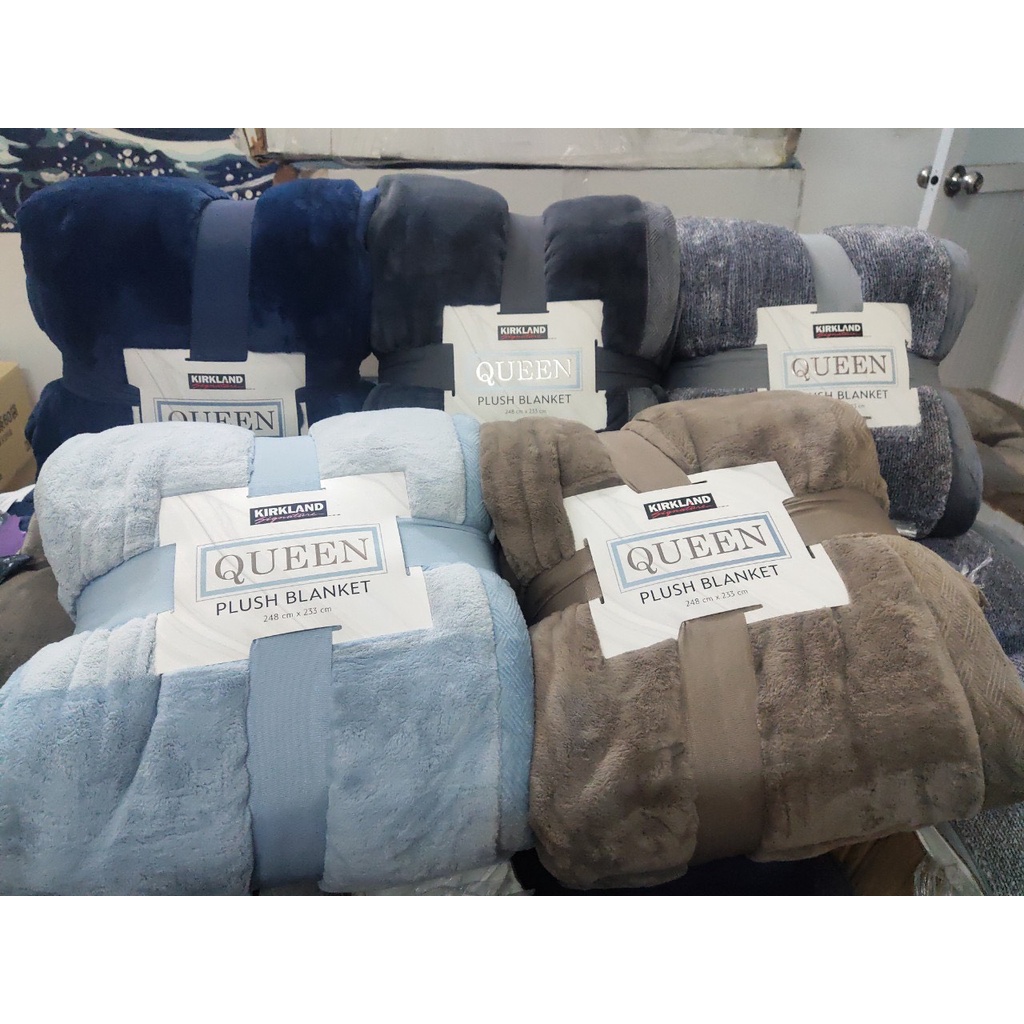Chăn lông cừu KIRKLAND Queen Plush Blanket 248 x 233cm Nhập Khẩu