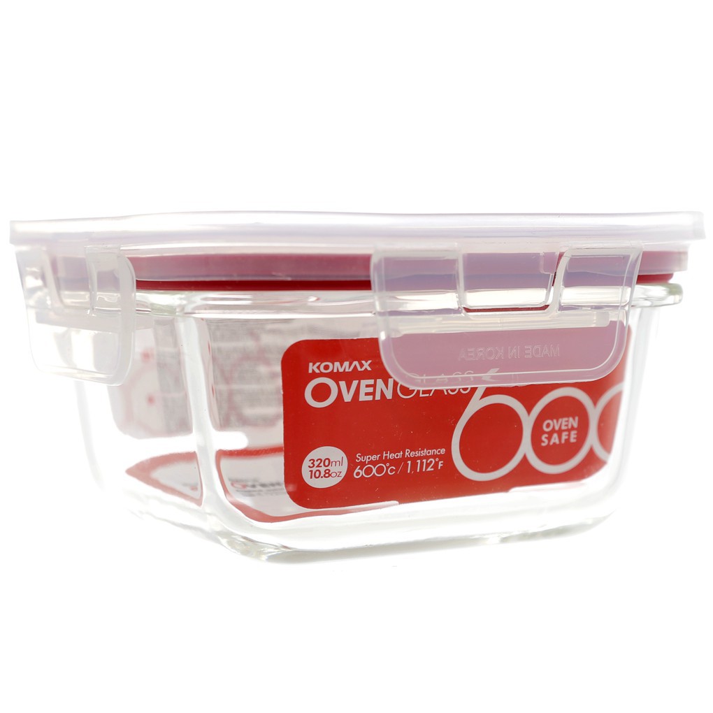 Hộp Thủy Tinh Vuông Chịu Nhiệt Lò Nướng Komax Oven Glass Cao Cấp Hàn Quốc 320ml, 5230ml, 800ml