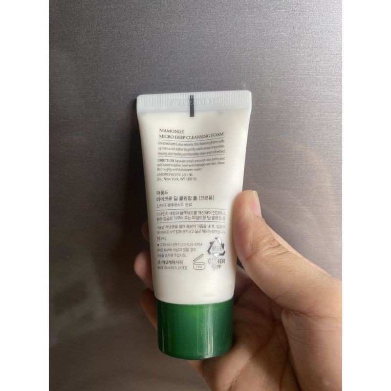 SỮA RỬA MAMONDE MICRO DEEP CLEANSING FOAM 50ML