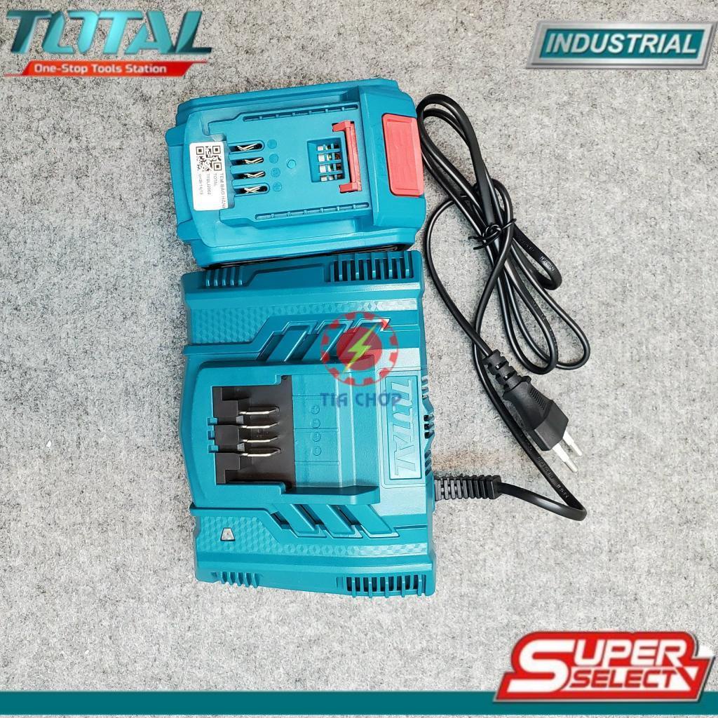 COMBO SẠC NHANH 105W, PIN 20V TOTAL TFCLI2003 TFBLI20011 TFBLI2002