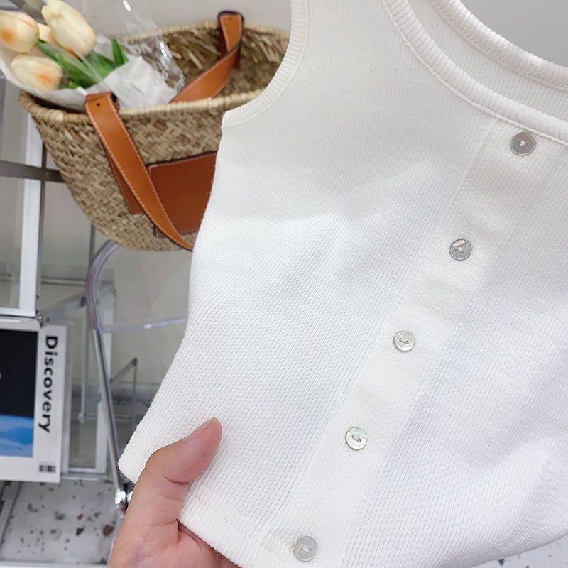 Set Đồ Mùa Hè 5 Món Gồm Áo Ba Lỗ Và Quần Ngắn Denim Thoáng Khí Hợp Thời Trang Cho Bé Gái