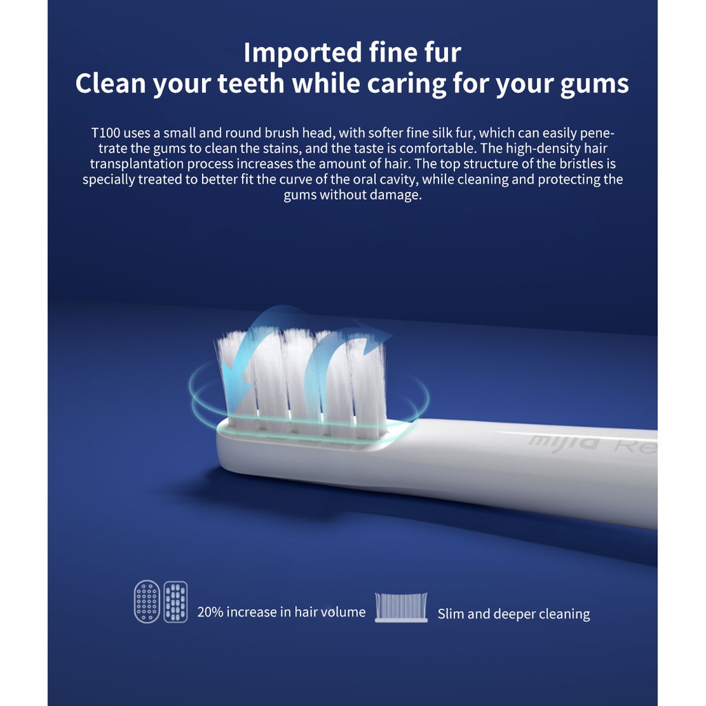 🔥 Bàn Chải Đánh Răng Điện Xiaomi Mijia T100 - Rung Sóng Âm Sạc Điện Đa Năng