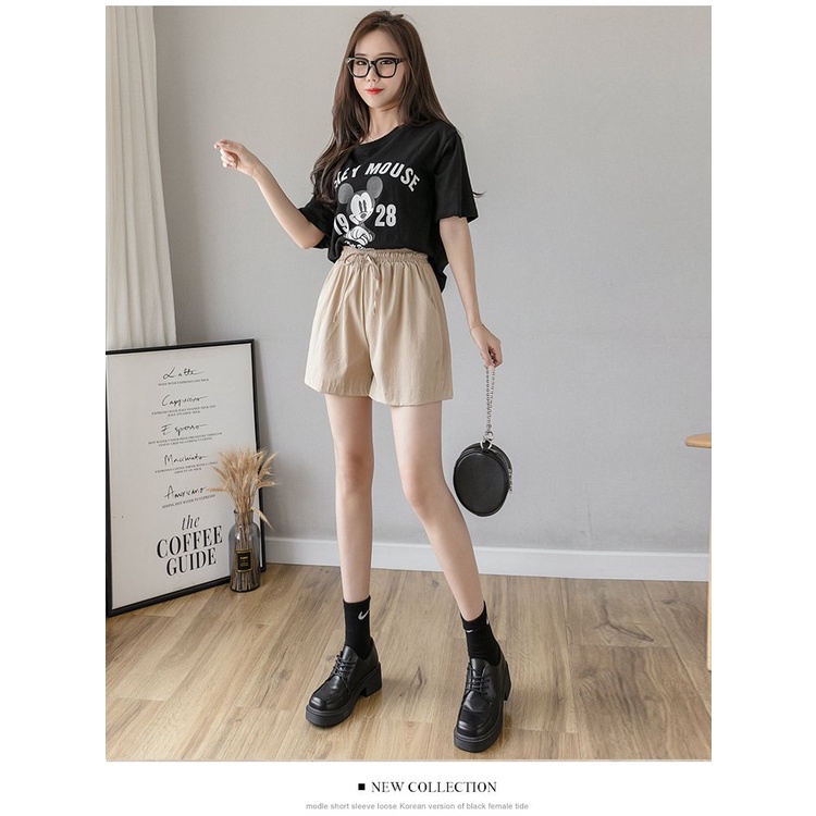 Quần đùi đũi nữ, quần short nữ lưng chun, thấm hút mồ hôi, thoáng mát mùa hè QD20