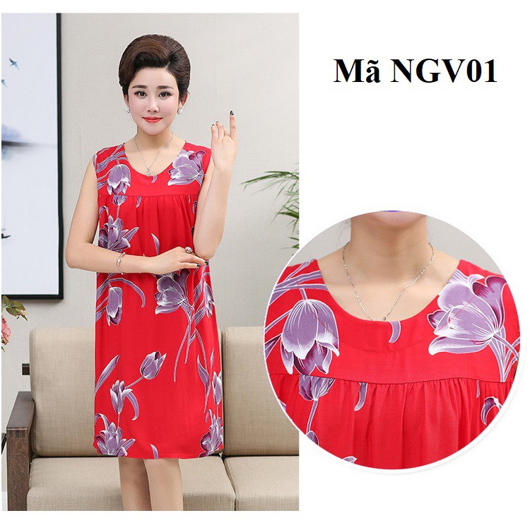 Váy, đầm ngủ mặc nhà cho người trung niên, người lớn tuổi đẹp trẻ