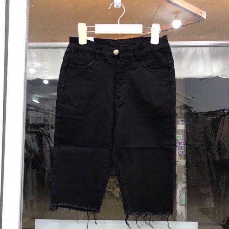 quần shorts kaki lửng ngố lưng cao tua rua | BigBuy360 - bigbuy360.vn