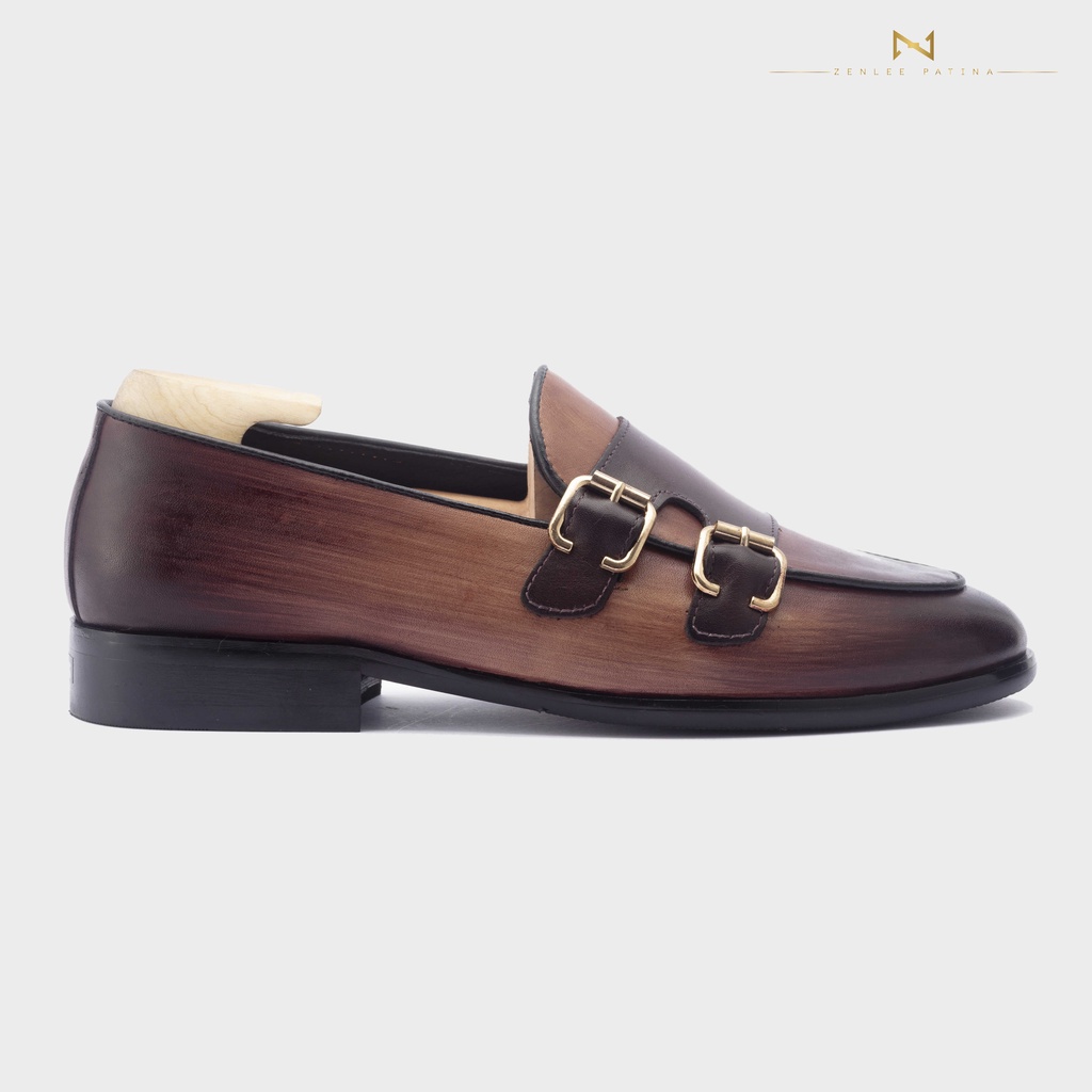Giày lười da nam thủ công Patina ZENLEE LPMS01 kiểu dáng Tassel Loafer kèm móc khóa da bê thật bảo hành trọn đời