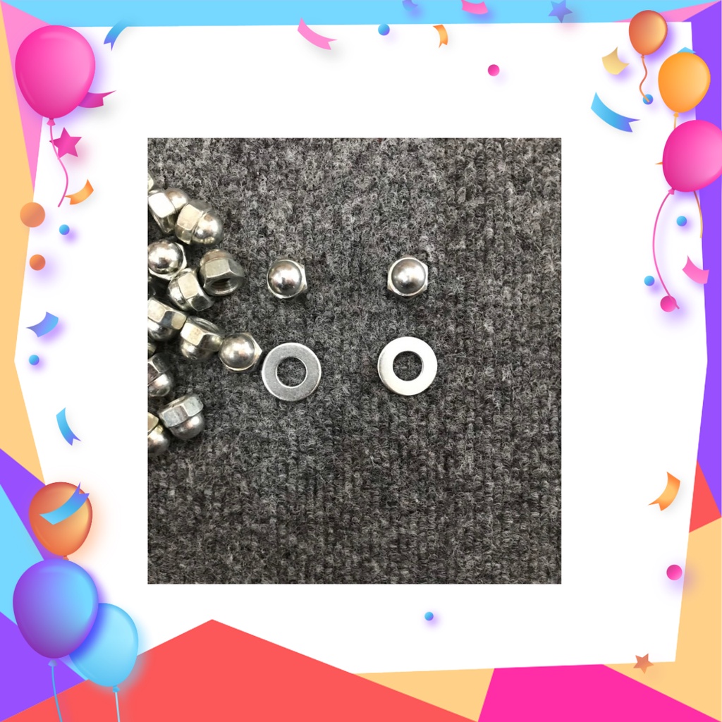 Ốc mũ giảm xóc sau kèm long đen dành xe dream , wave các loại