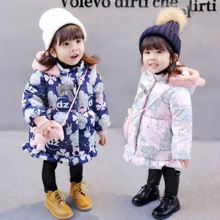Áo phao bé gái lót lông Phucbaostore
