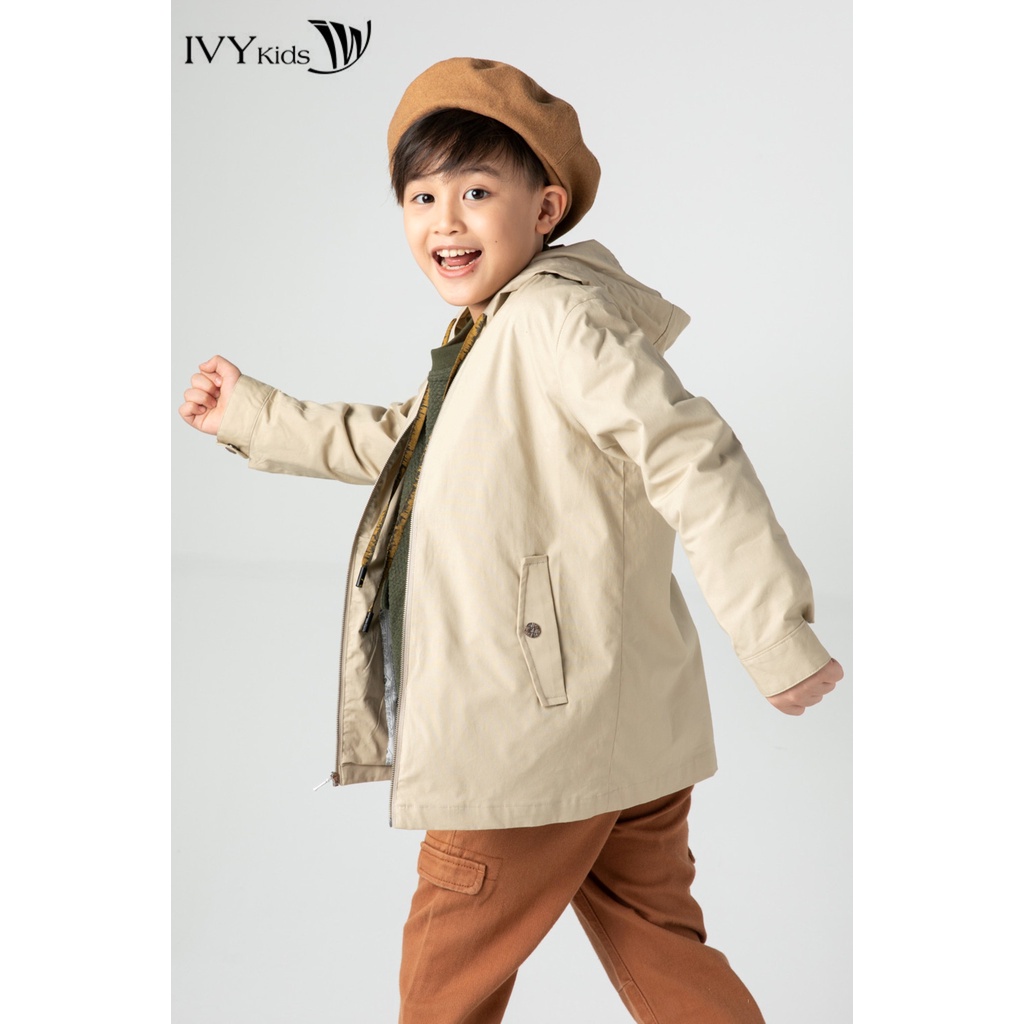 [NHẬP WABRTL5 GIẢM 10% TỐI ĐA 50K ĐH 250K ]Áo khoác khaki bé trai IVY moda MS 70K1146