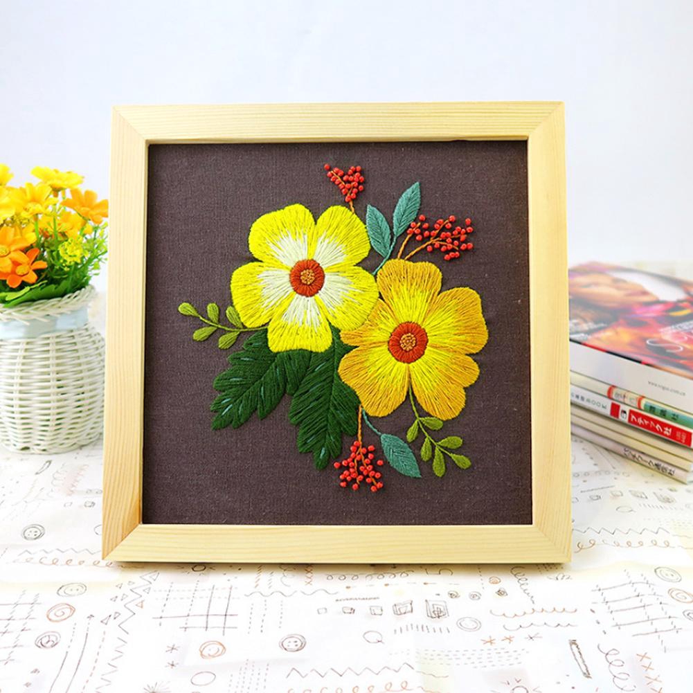 💗Ofenbuy💗DIY Tô Châu Hoa thêu thủ công Vá Cross Stitch Kit Bông thêu Tranh thêu Trang trí nhà