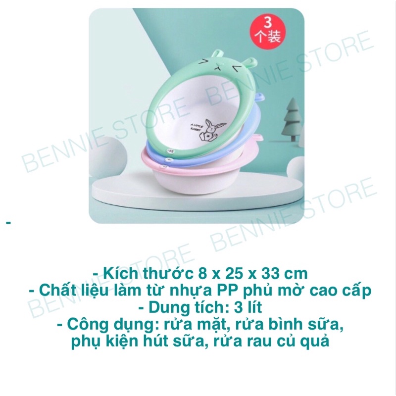 Thau tắm, rửa mặt gấp gọn, Chậu silicon gấp gọn hình thỏ