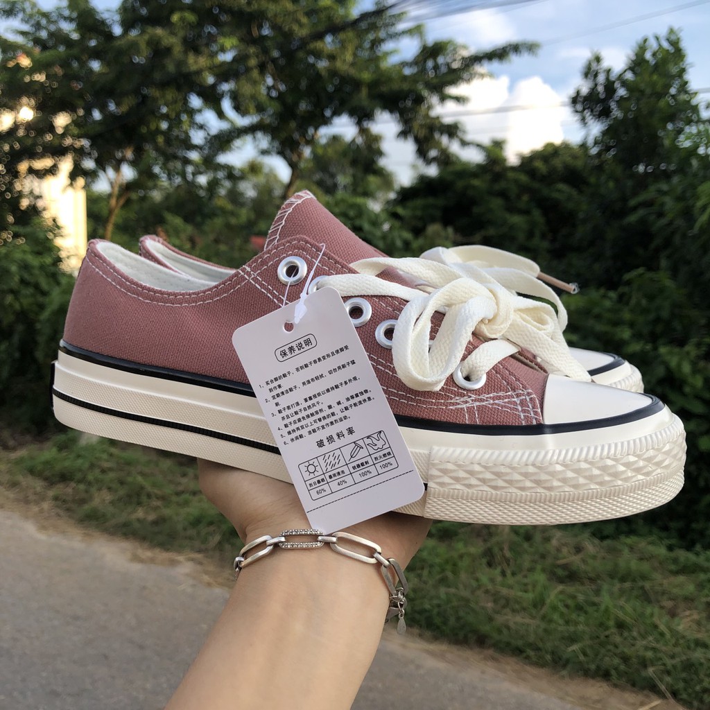 Giày cổ cao cổ thấp đế cao mũi bóng nhiều màu, giày ulzzang học sinh kiểu dáng Hàn Quốc | BigBuy360 - bigbuy360.vn