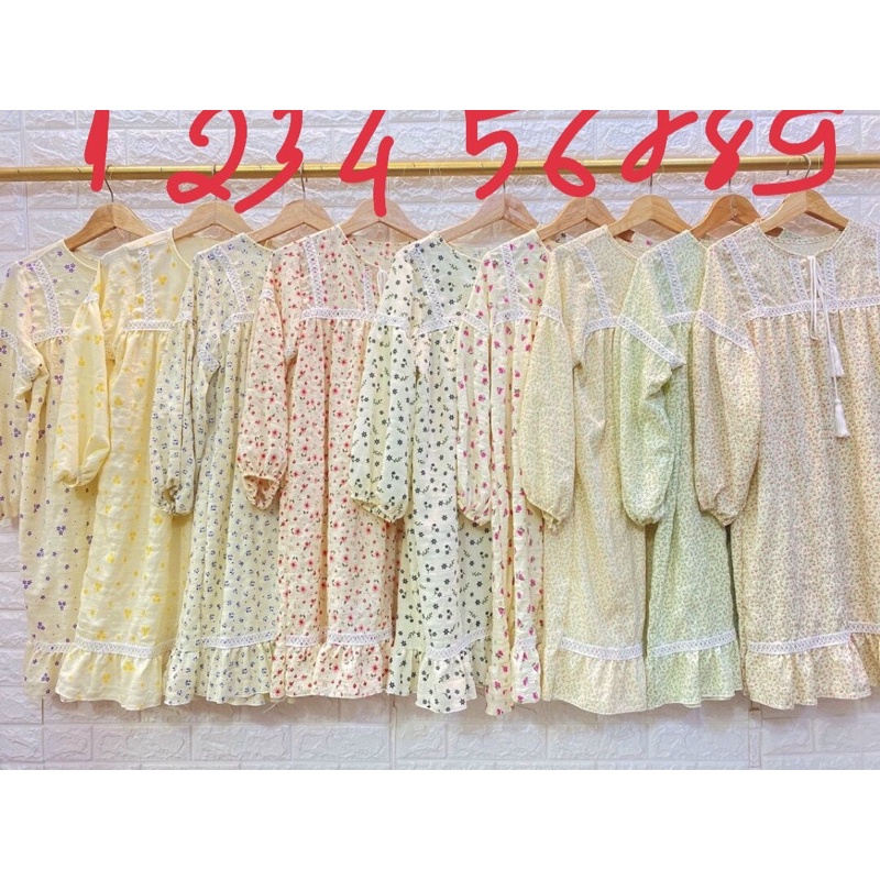 ĐẦM BABYDOLL HOA TAY PHỒNG SIÊU CƯNG.