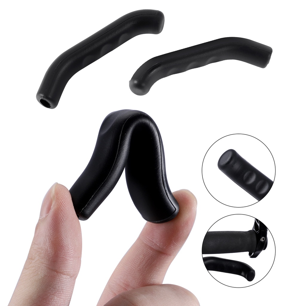 [Global] 1 Pair Mountain Bike Handle Bar Grip Wrap Bicycle Brake Lever Non-slip Silicone Cover Protector