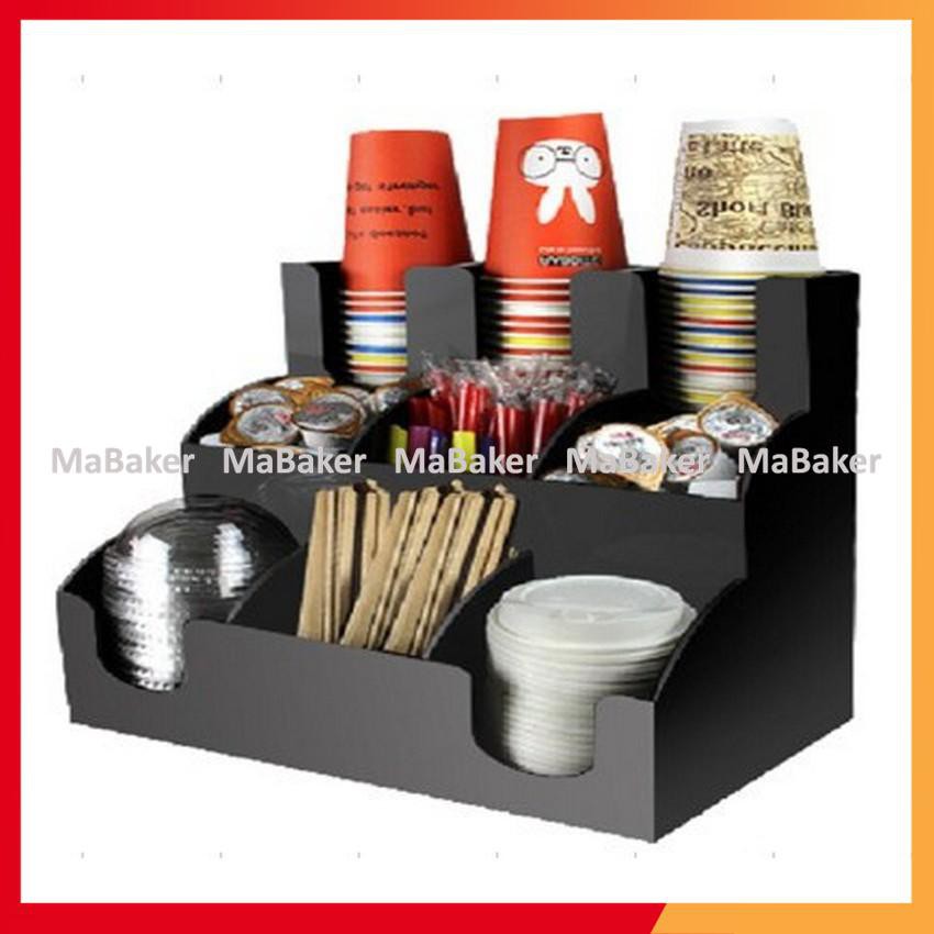 Kệ đựng, úp cốc trà sữa bằng nhựa Mica ABS cao cấp, nhiều ngăn chứa, siêu bền, siêu tiện lợi - MaBaker