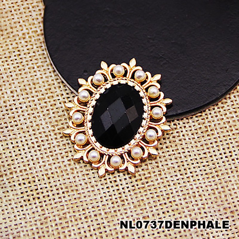 [Nguyên liệu làm trâm] 1 hạt dán đáy bằng 28*34mm làm vương miện Lolita, charm mặt dây chuyền