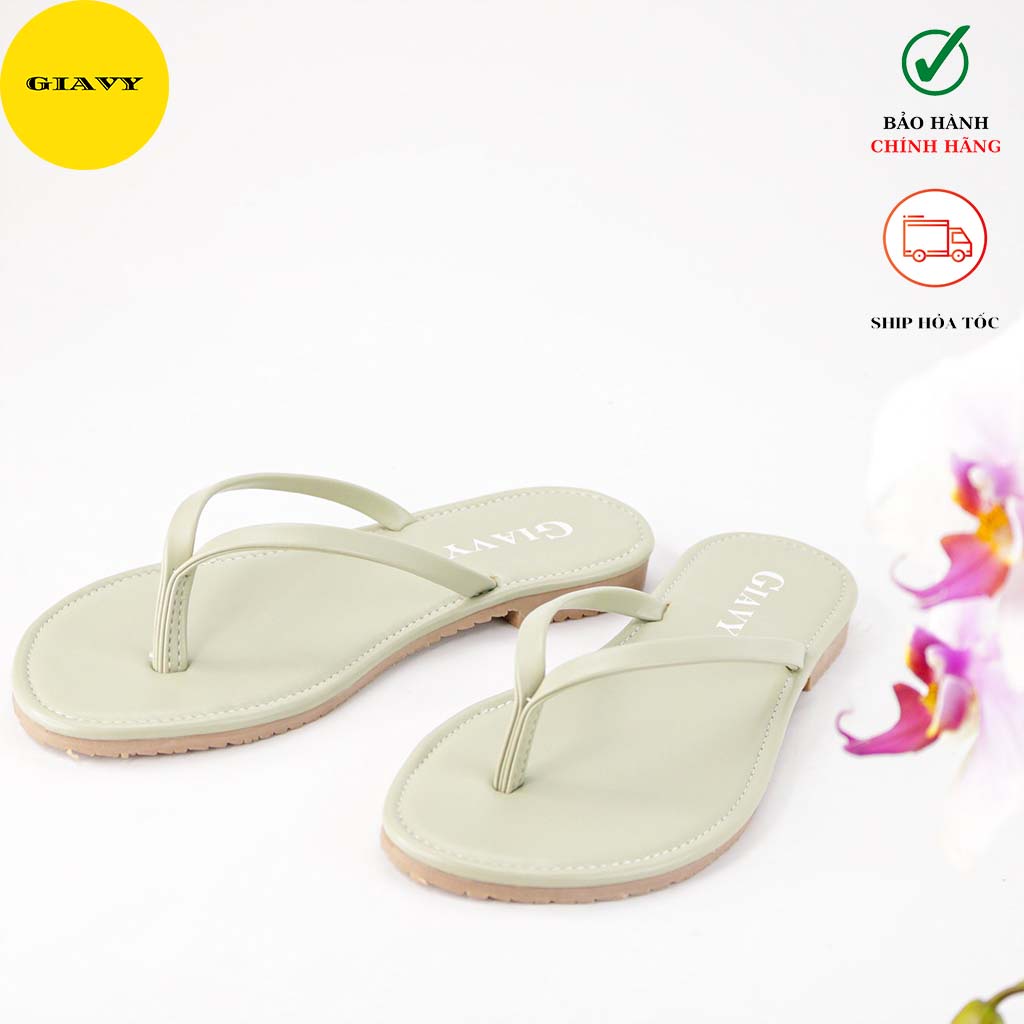 Dép kẹp nữ quai mảnh màu pastel xinh xắn C60 - GIÀY GIAVY