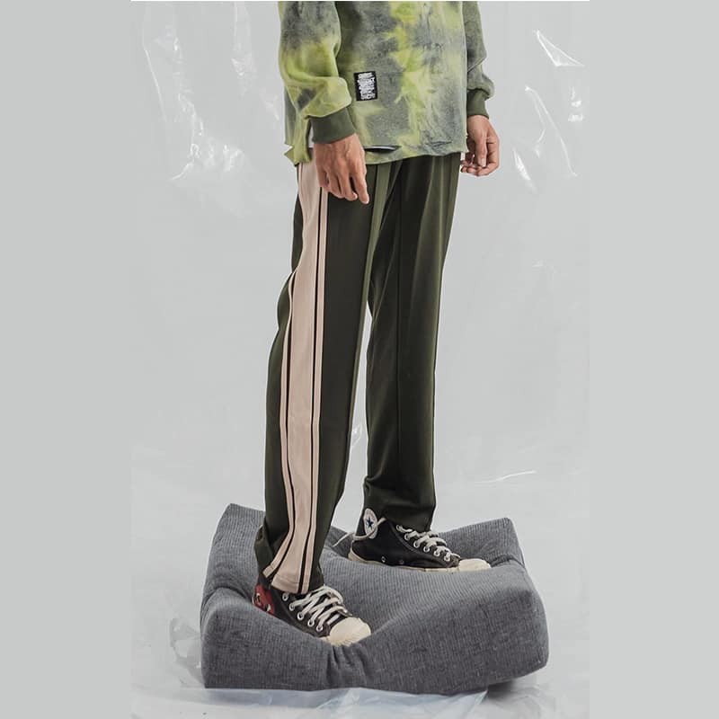 Quần Vải Kẻ 3 Sọc Ống Rộng Dáng Thể Thao Cho Nam Nữ Unisex | BigBuy360 - bigbuy360.vn