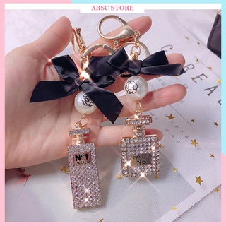 Móc khóa hình chai nước hoa nạm kim cương ArsC Store