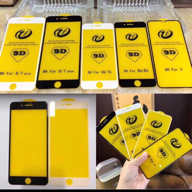 KÍNH CƯỜNG LỰC 9D IPHONE CÁC DÒNG ĐỜI 2019 FULL NANO MỚI NHẤT 2.5D TRÀN MÉP MỎNG 0.33MM PHỦ LỚP CHỐNG BẤM VÂN TAY