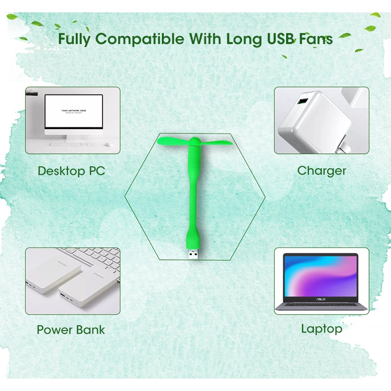 SHIP NHANH QUẠT USB 2 CÁNH CỰC MÁT NHIỀU MÀU