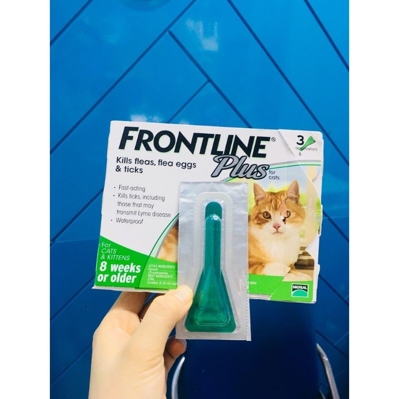 Frontline plus nhỏ gáy trị ve bọ chét cho mèo ( 1tuyp) Phòng và tiêu diệt trứng, nhộng và rận (bọ chét) trưởng thành.