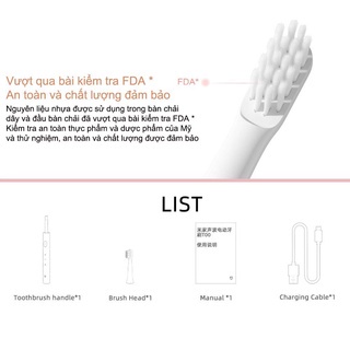 Bàn chải điện Xiaomi Mijia T100- bàn chải đánh răng mijia